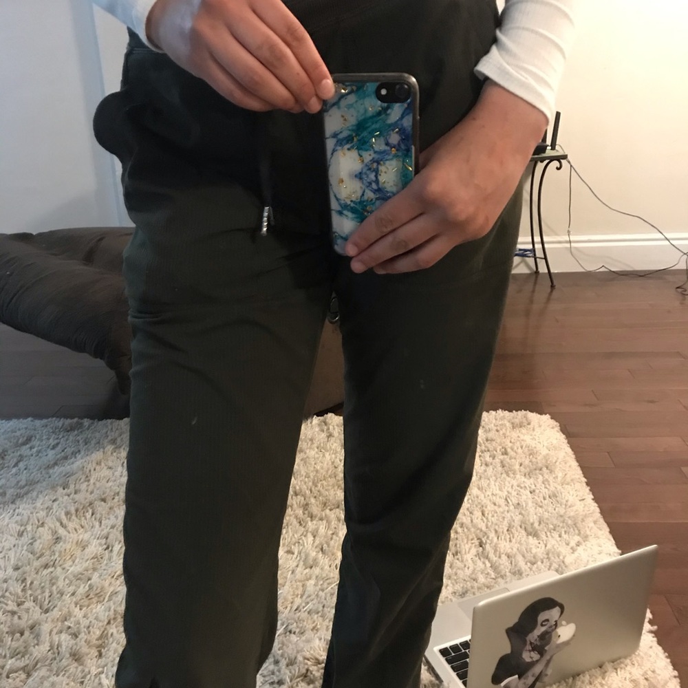 Navy green lululemon studio pants. - Picture 1 of 3